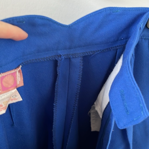 Cobalt blue pleated straight leg vintage trousers - Picture 5 of 5